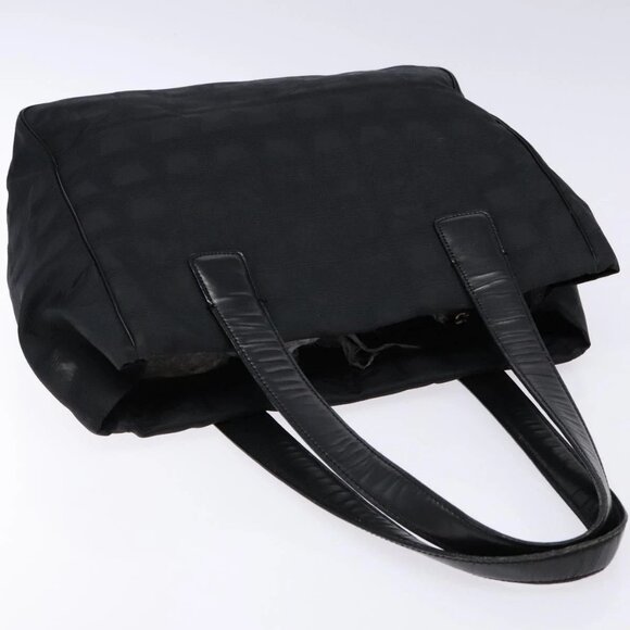 CHANEL New Travel Line Hand Bag Nylon Black CC Auth - Picture 6 of 16